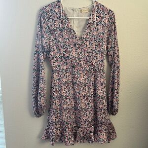 Altar’d state Pink Floral Long Sleeve Dress